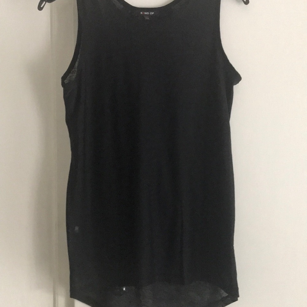Black sleeveless shirt